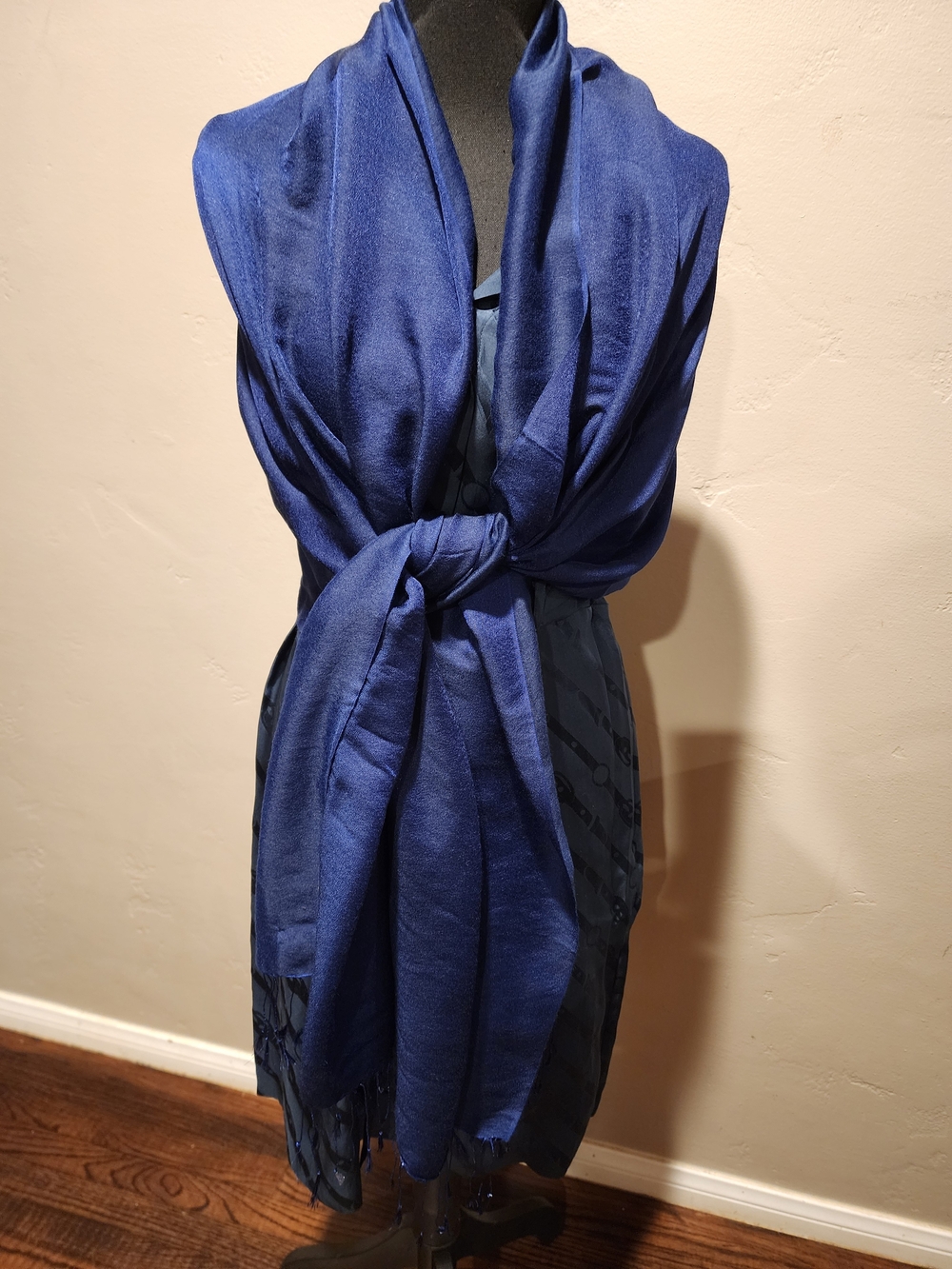 Elegant Royal Blue Shawl Wrap